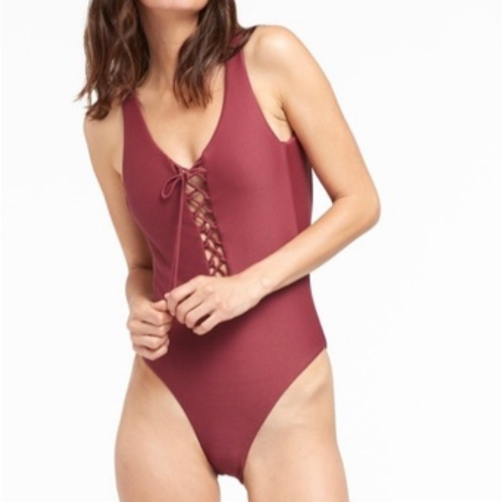 Onia NWT Lace-up Swimsuit